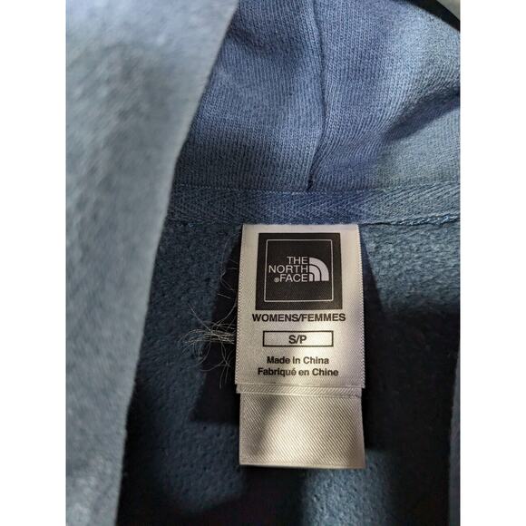 The North Face Hoodie Womens Small Half Dome Sweatshirt Spell Out Logo Blue - Picture 4 of 11